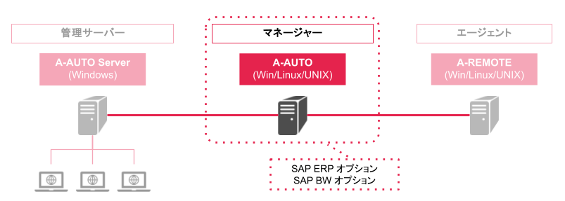 オープン版A-AUTOの基本構成に「SAP連携オプション」を追加