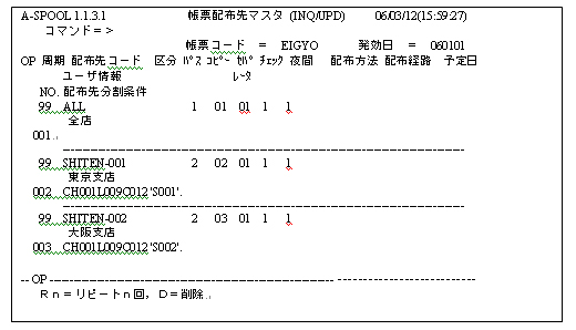 帳票マスタ管理機能