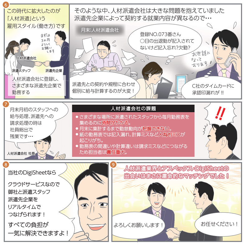 クラウド勤怠管理サービスによる派遣会社の課題解決！の巻