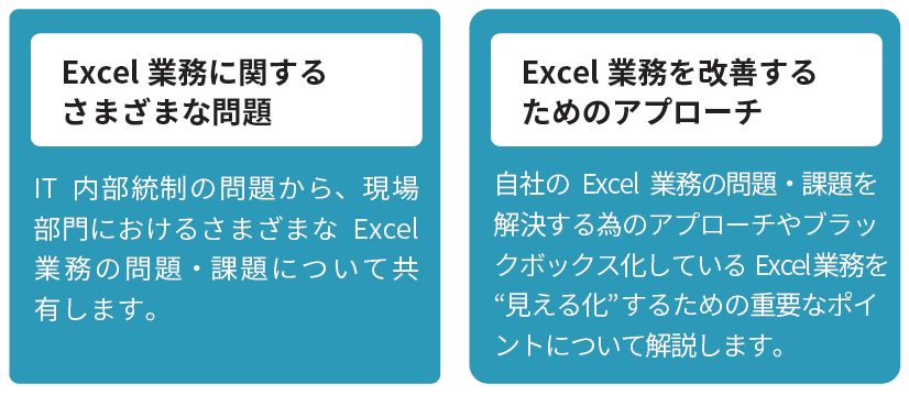 Excel業務に関する問題・改善アプローチ